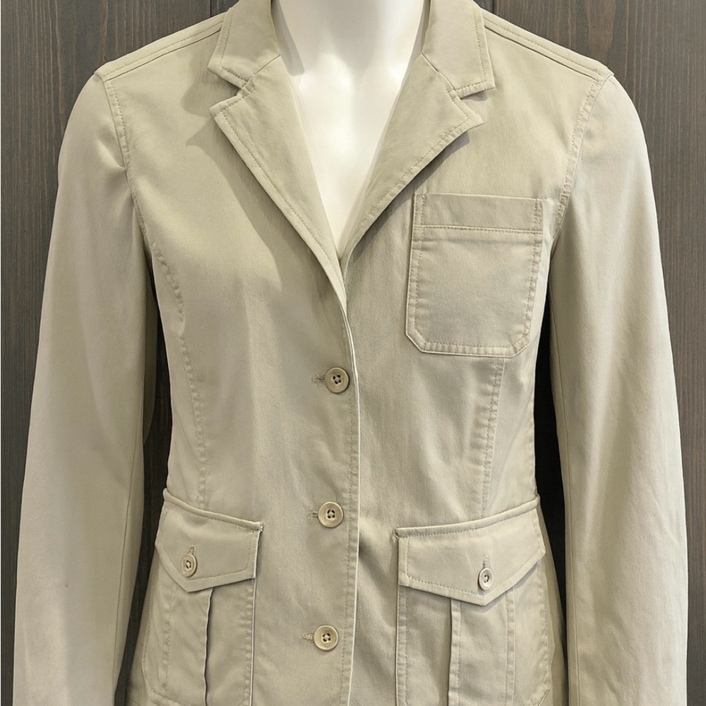 Eddie Bauer Beige Blazer with Button Detail